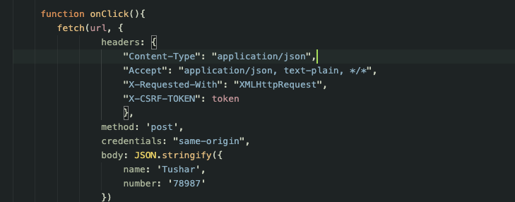 Example Of Vanilla Javascript Fetch Post API In Laravel 5 Balloons