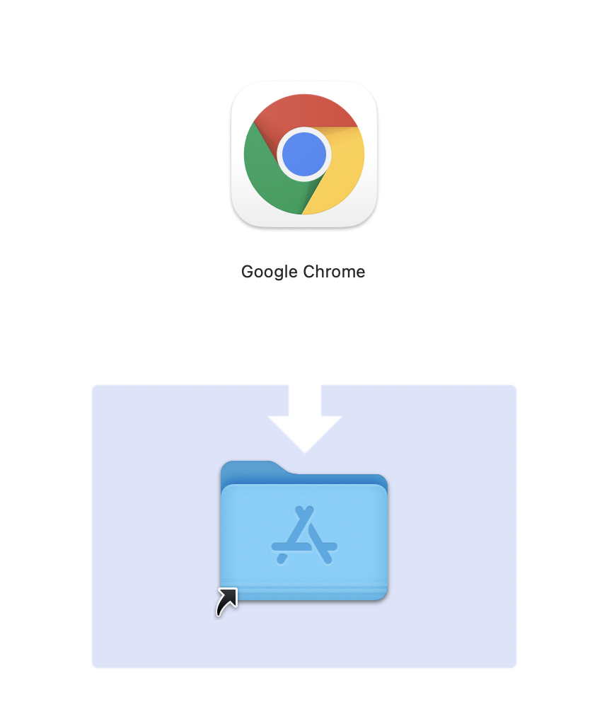 chrome drag drop applications folder