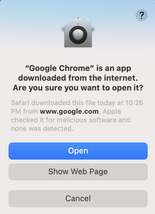 Google chrome is an app downloaded from internet