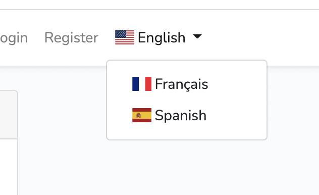 language switcher in laravel with Flags