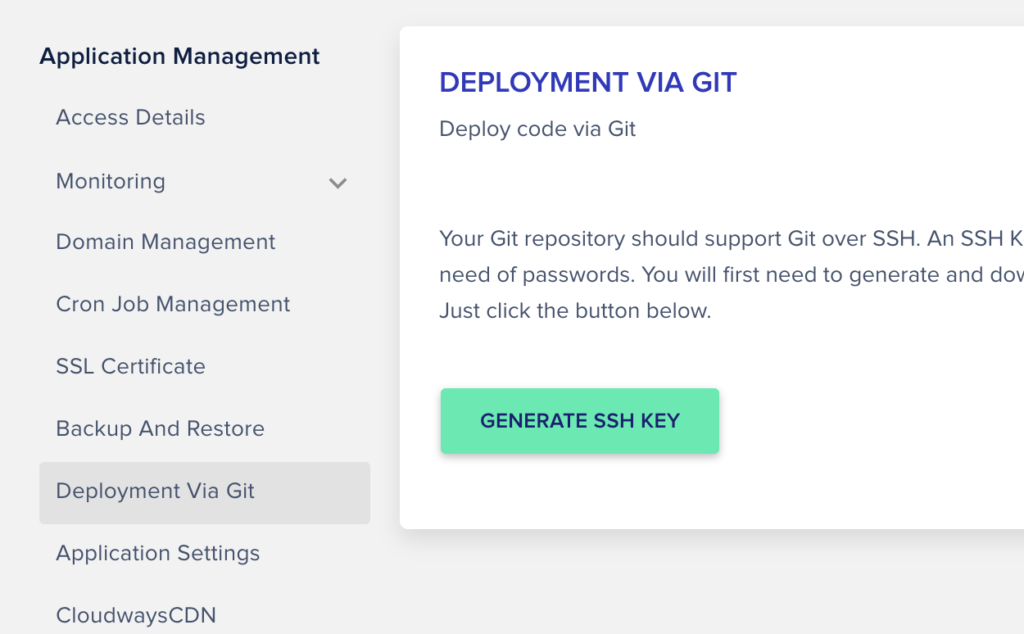deployment via Git