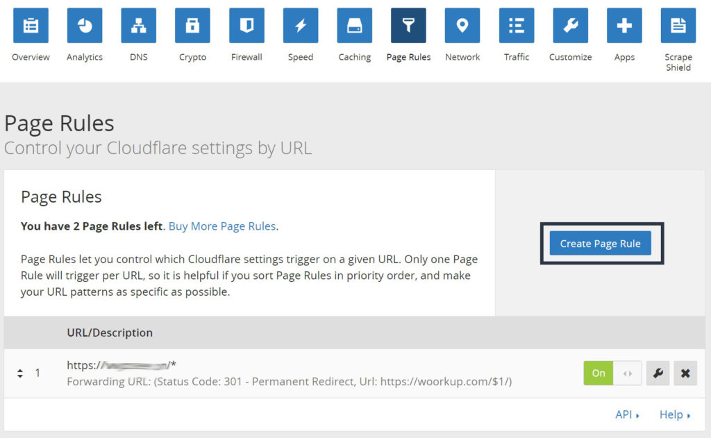 cloudflare-create-page-rule