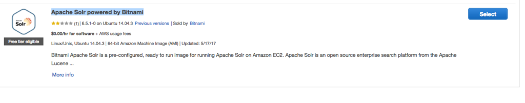Bitnami Solr Instance on EC2