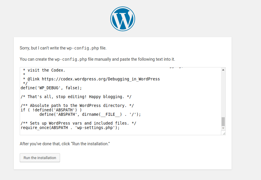 Wp create wp-config.php file