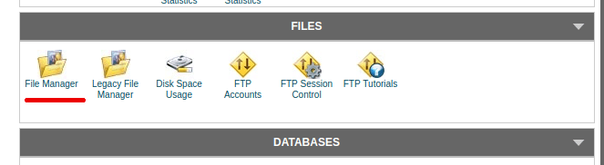 File manager cpanel sitegorund
