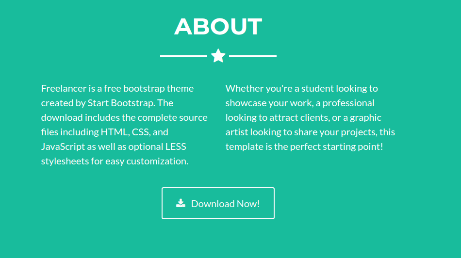 Bootstrap Freelancer About Section