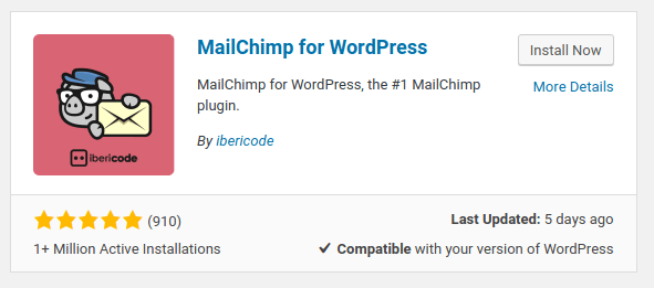 mailchimp for wordpress plugin