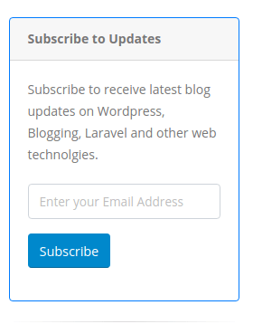 subscribe newsletter mailchimp form