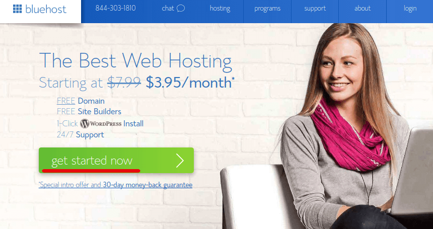 Bluehost get started now