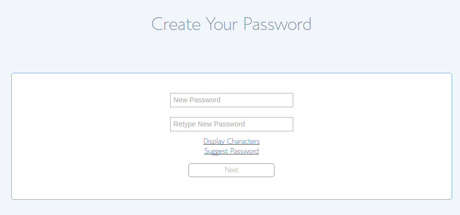 create password bluehost