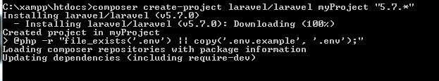 composer laravel install windows