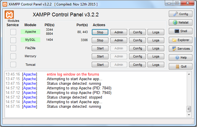 xampp mysql 5.7 download