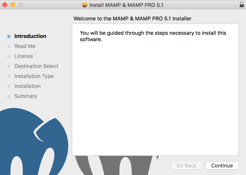 MAMP installation step1