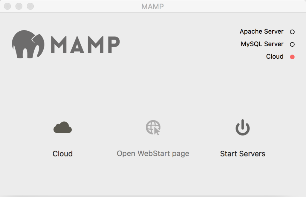 MAMP Control Panel