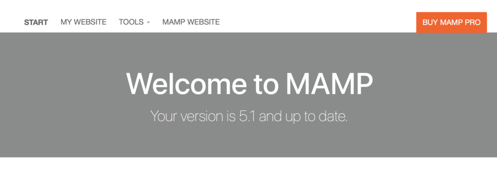 MAMP default page localhost