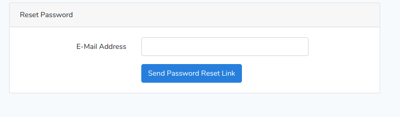 Laravel forgot password request page