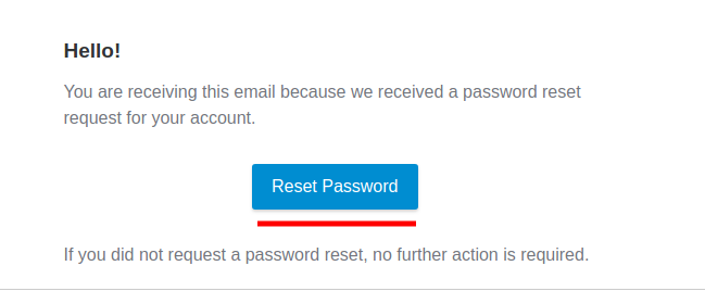 Laravel forgot password email
