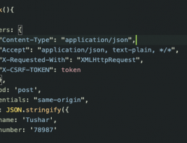Example of Vanilla Javascript Fetch Post API in Laravel