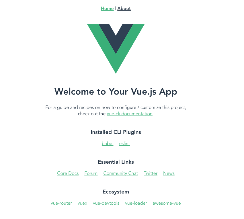Vue-cli-app home page