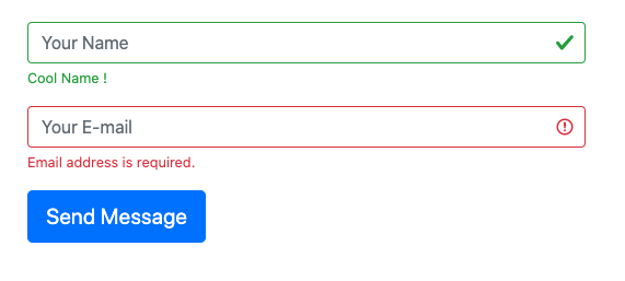 bootstrap server side validation 