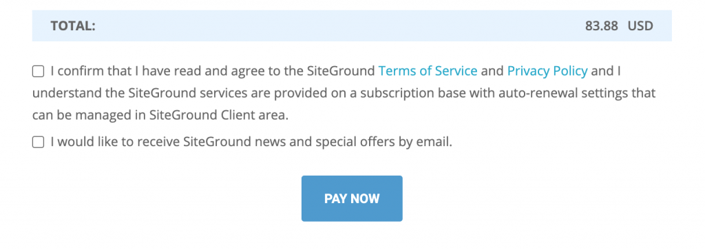 siteground confirm terms and conditions