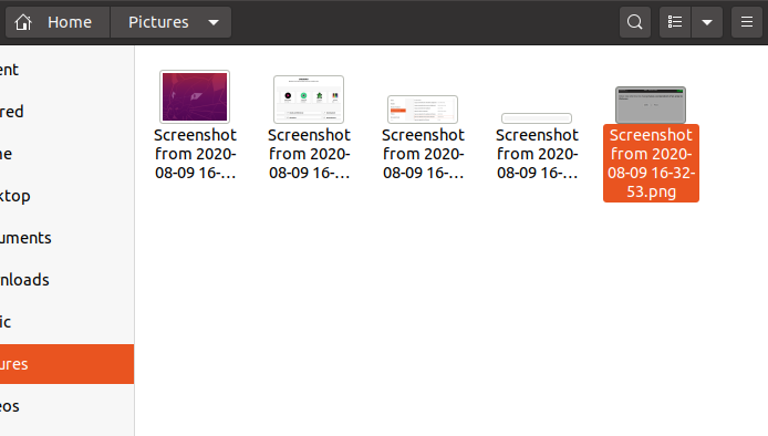 screenshot directory pictures ubuntu