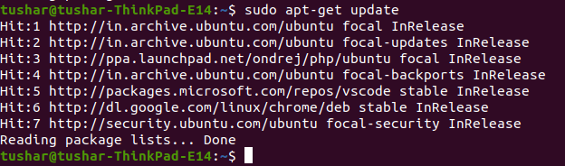 sudo apt-get update