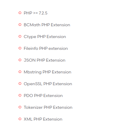 laravel php module requirements