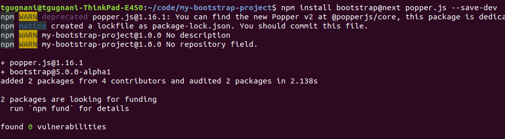 npm install bootstrap popper-js